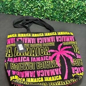 Jamaica Black and Pink Tote Bag